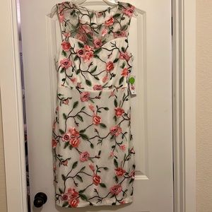 Semi Formal Premier Amour Dress pink floral fitted size 12